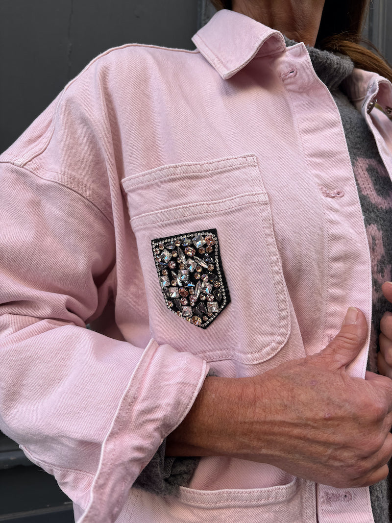 Veste rose oversize fait main Marilyn Monroe