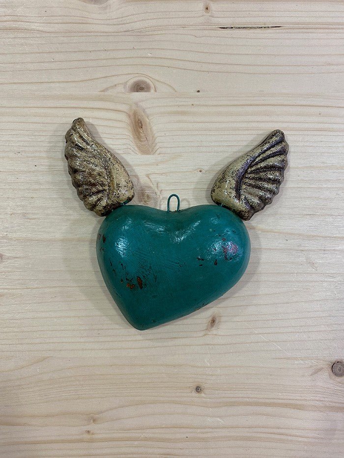 Coeur mexicain vert en céramique - Décoration