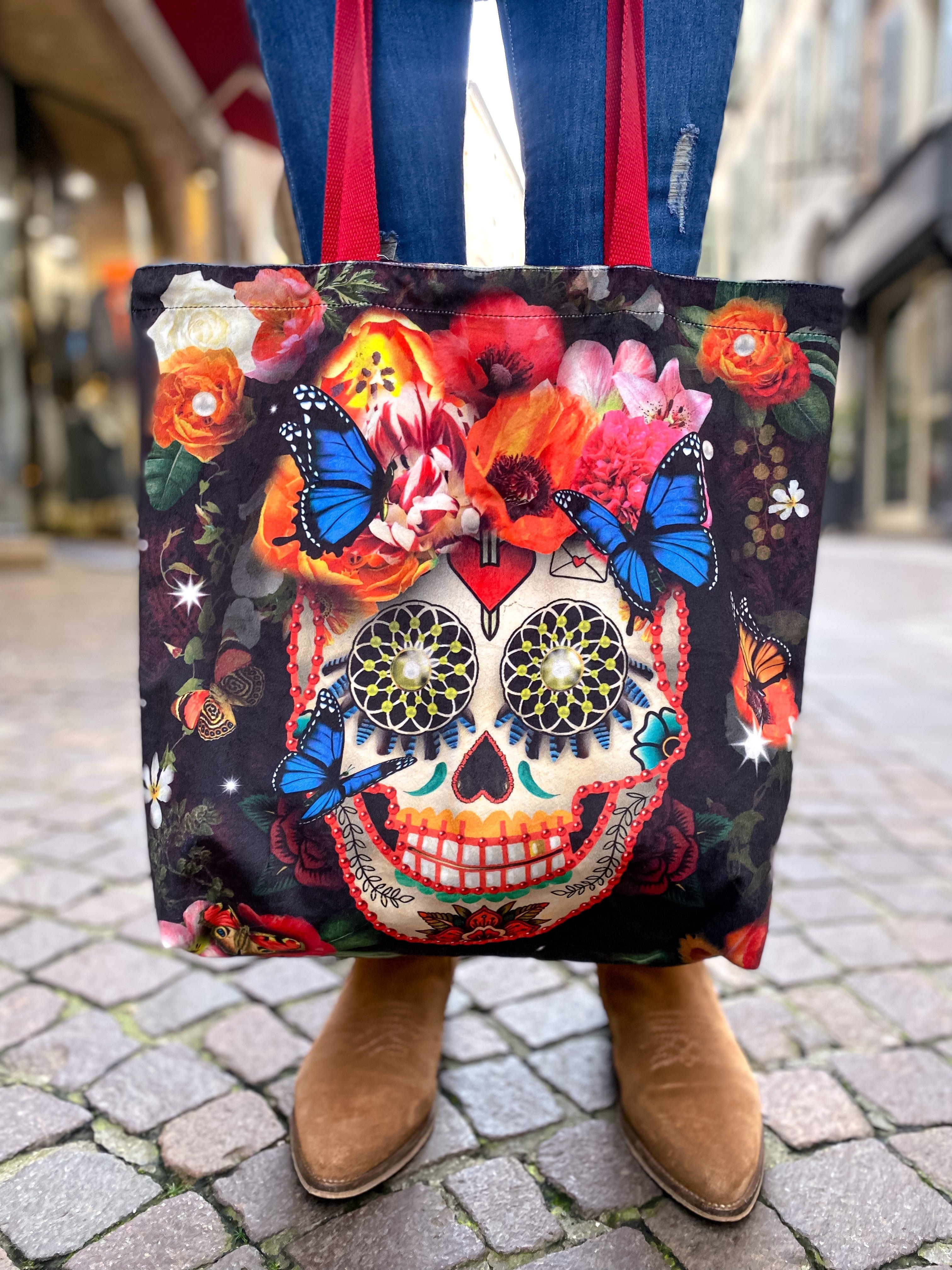 Tote bag Calavera mexicaine réversible - Tote bag