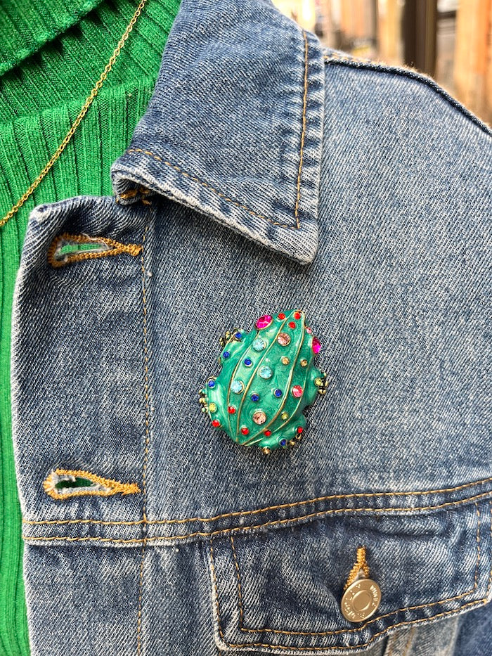 Broche Grenouille émaillée