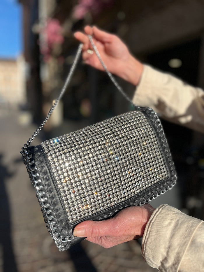 Sac noir à strass