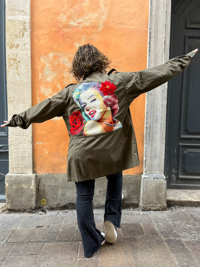 veste militaire customisee pour femme