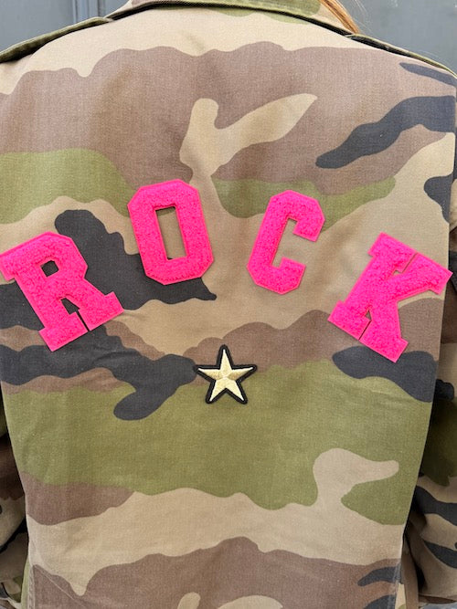 Veste militaire camouflage ROCK Rose Karma