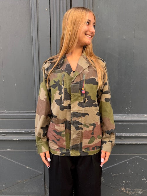 Veste militaire camouflage ROCK Rose Karma
