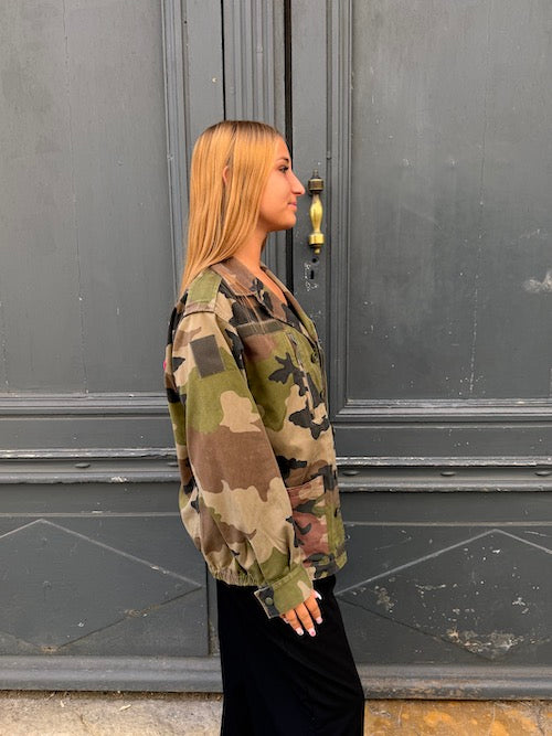 Veste militaire camouflage ROCK Rose Karma