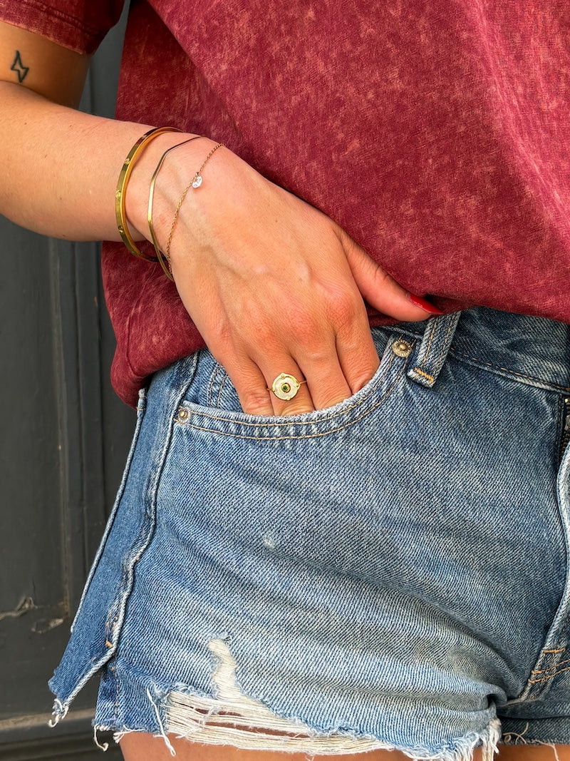 Bague en acier ZAG bijoux