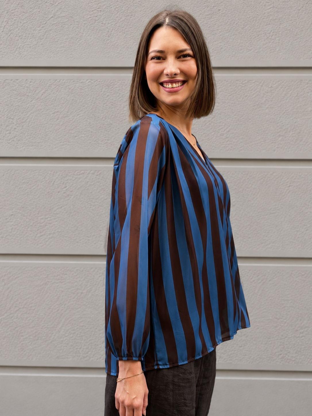 chemise rayée tendance pour femme 