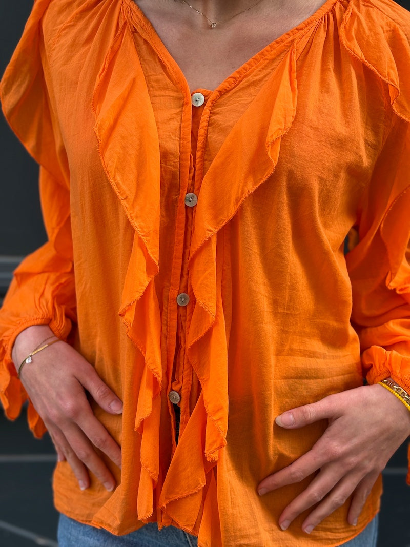 Blouse bohème en coton pour femme