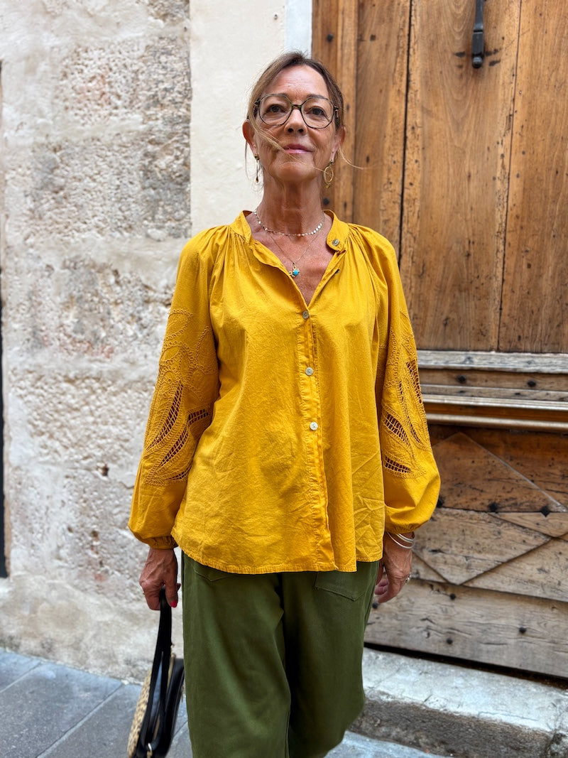 blouse jaune bohème chicd