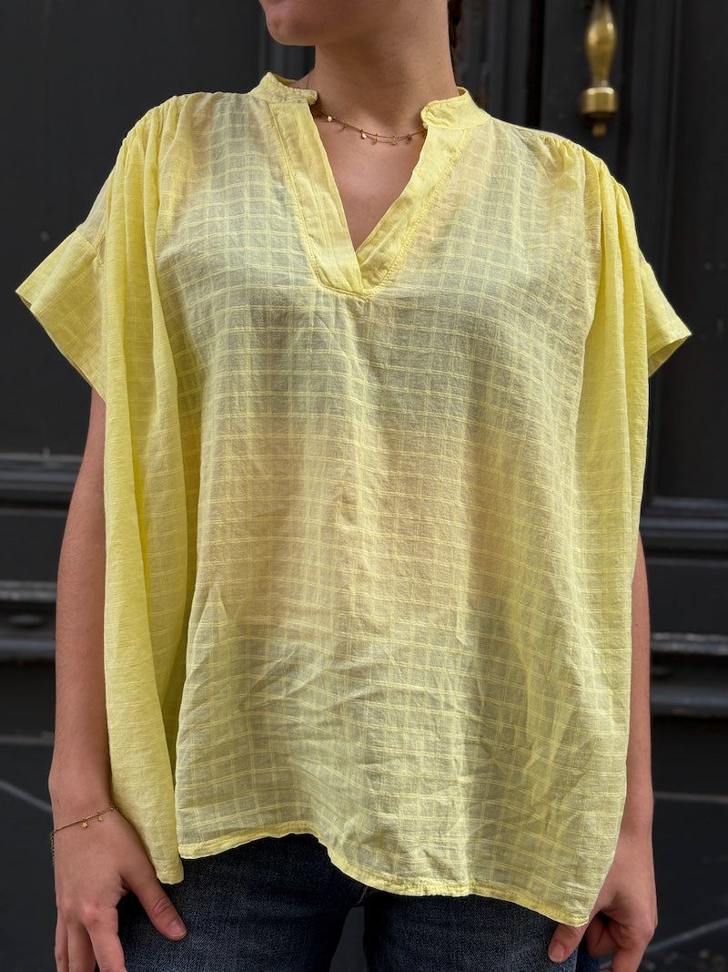 Blouse bohème oversize en coton