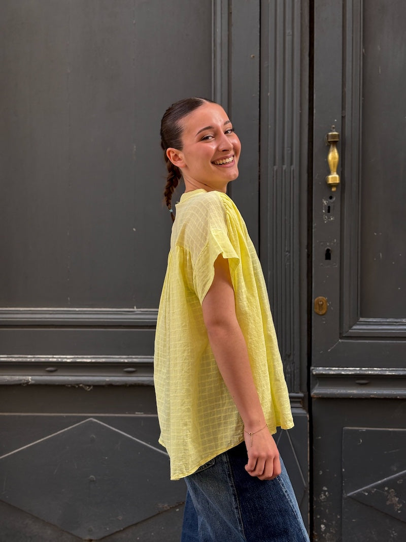 Blouse bohème oversize en coton