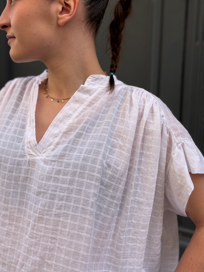 Blouse bohème oversize en coton