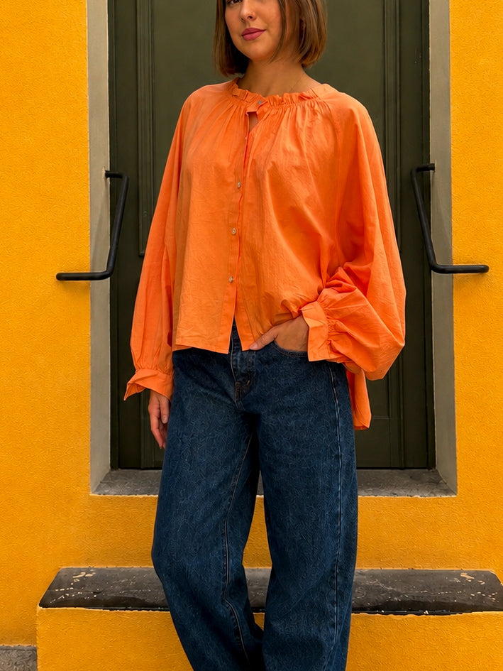 blouse boutonnée pour femme oversize tendance