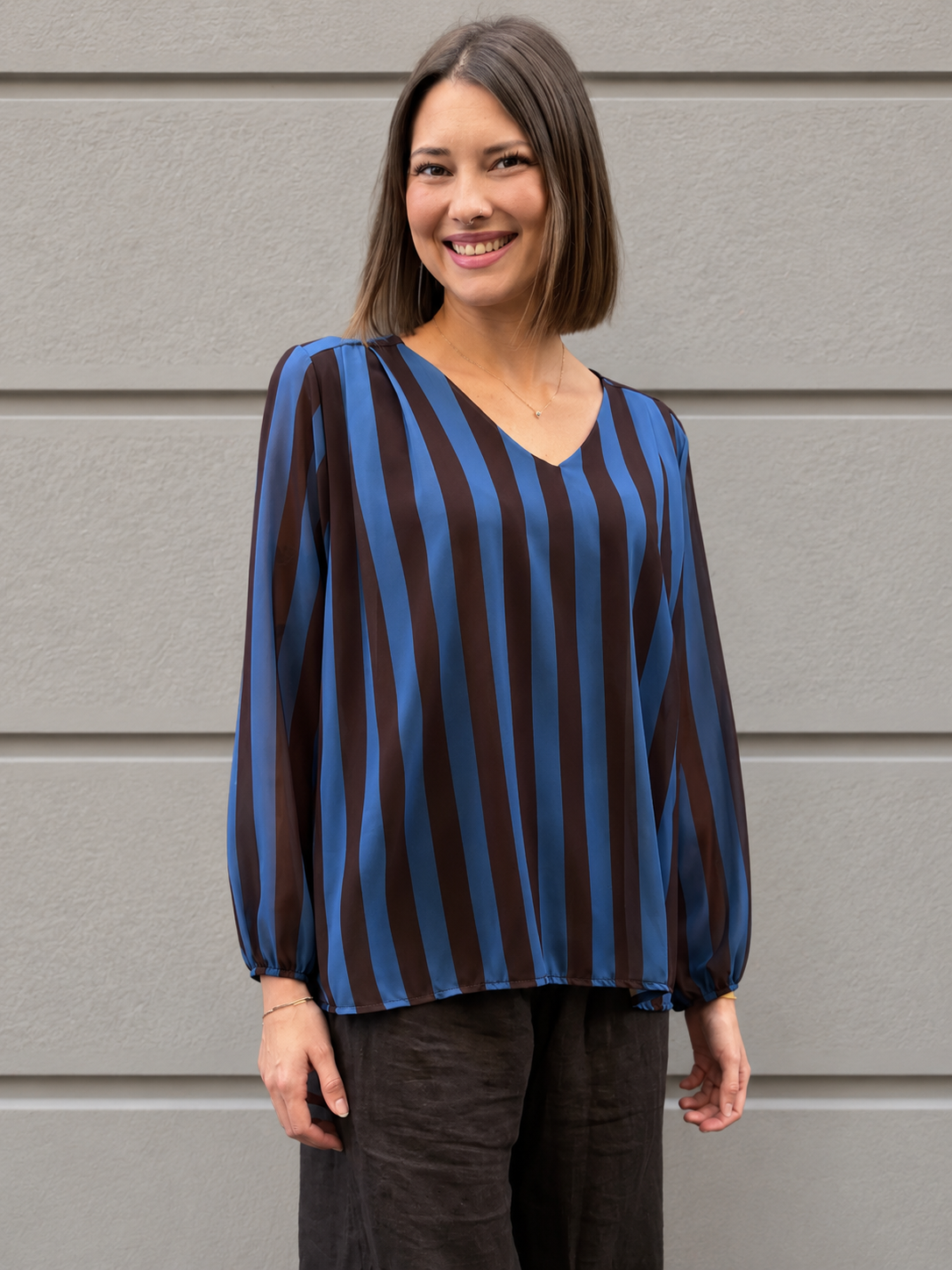 blouse mi saison automne tendance pour femme à rayures