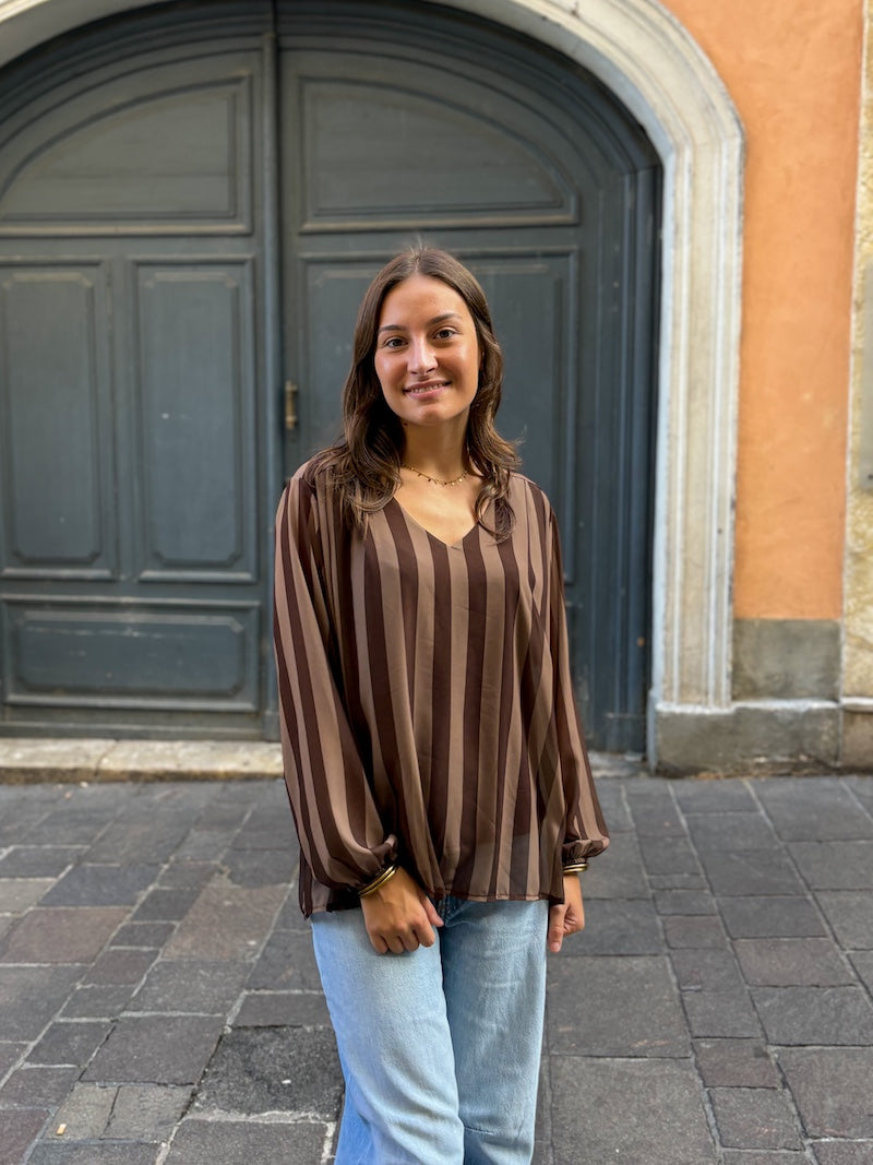 chemise à rayures pour femme mi-saison tendance