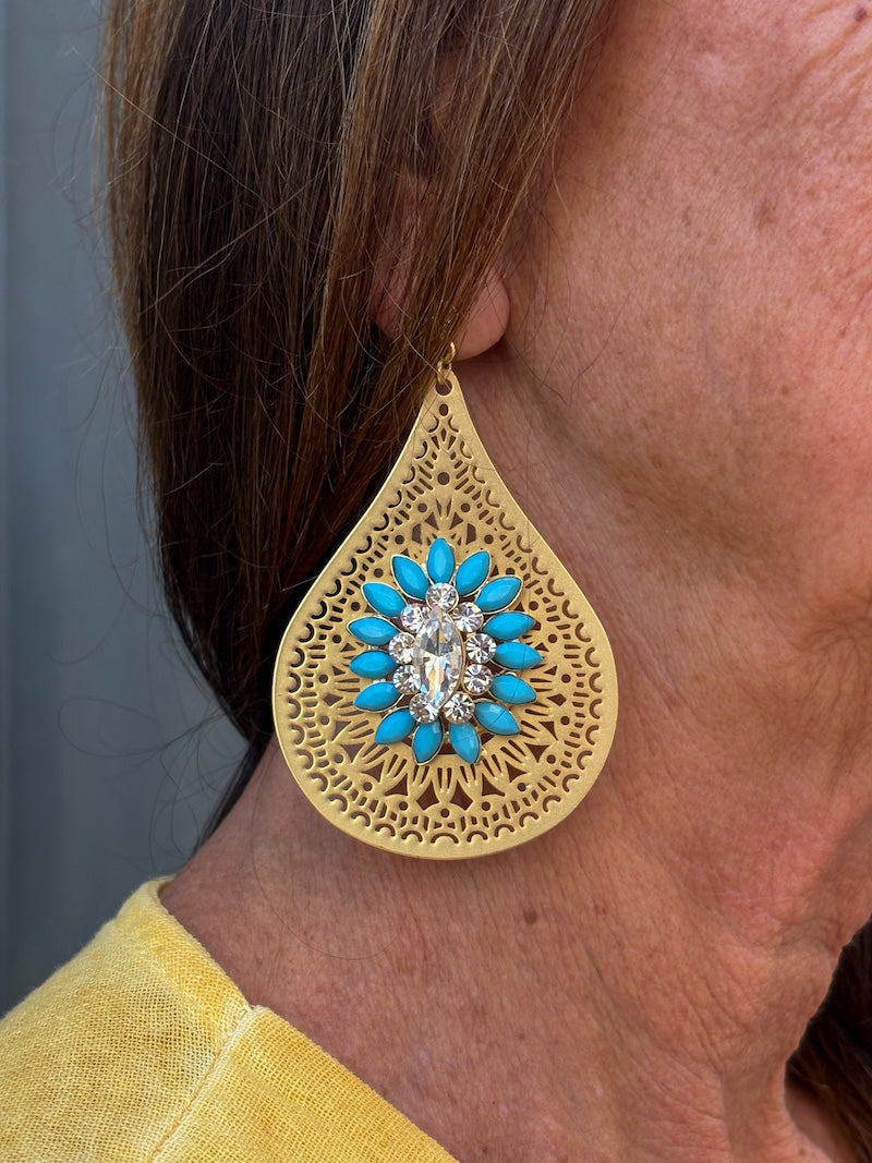 Boucles d'oreilles bohème en acier