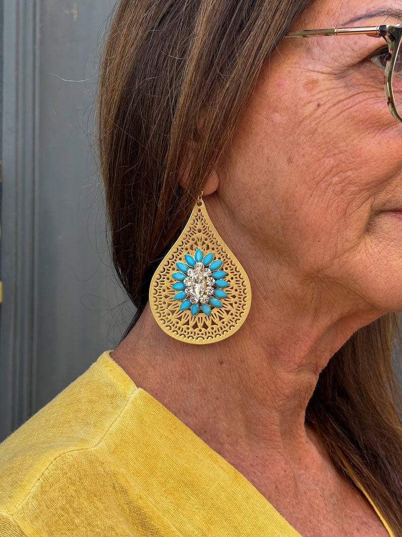 Boucles d'oreilles bohème en acier