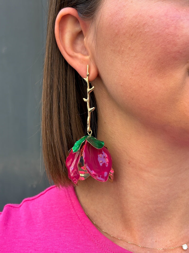 Boucles d'oreilles fleurs bohèmes