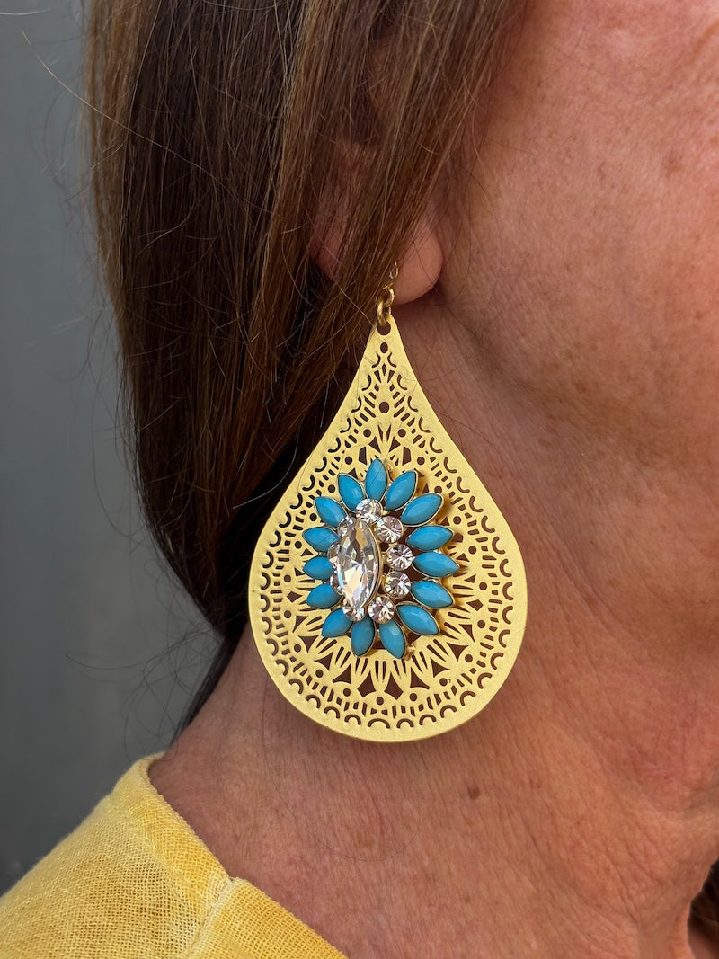 Boucles d'oreilles bohème en acier