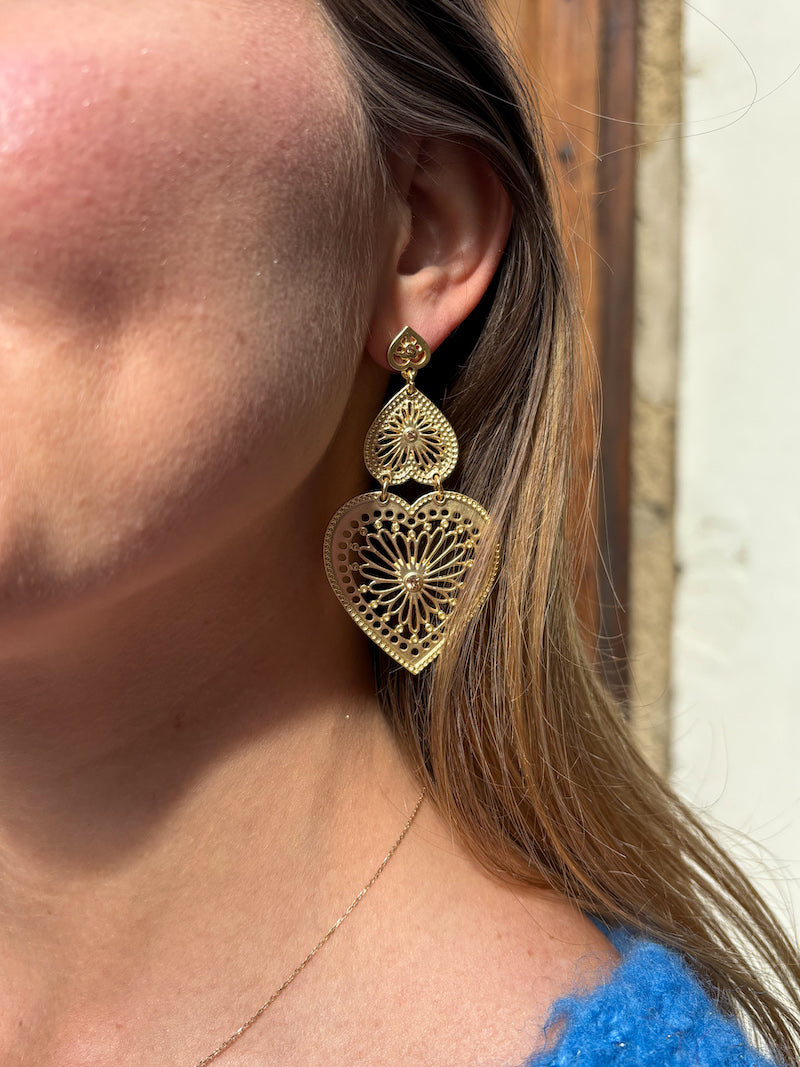 Boucles d'oreilles Milagrps (Ex-voto) en acier