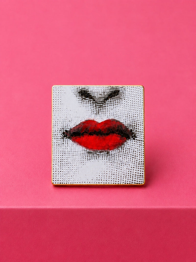 broche tendance pop art bouche
