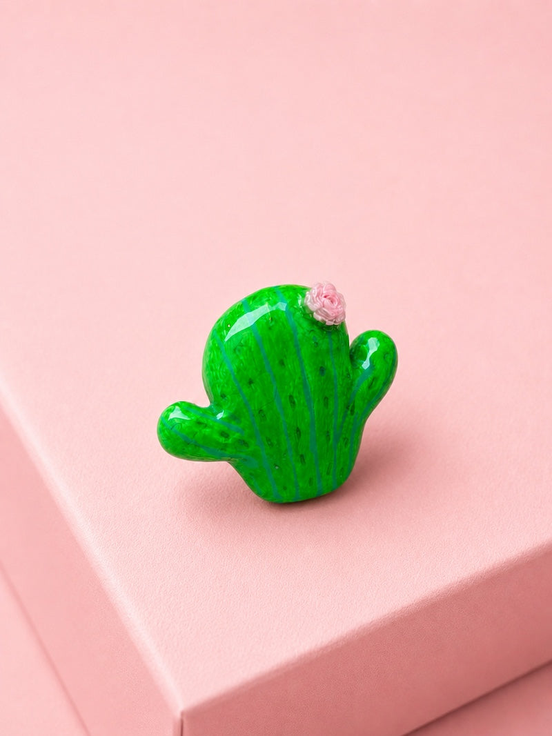 broche tendance cactus boheme chic fait main