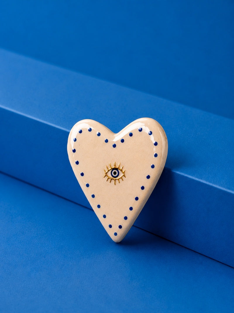 broche bleu ex voto mexicain