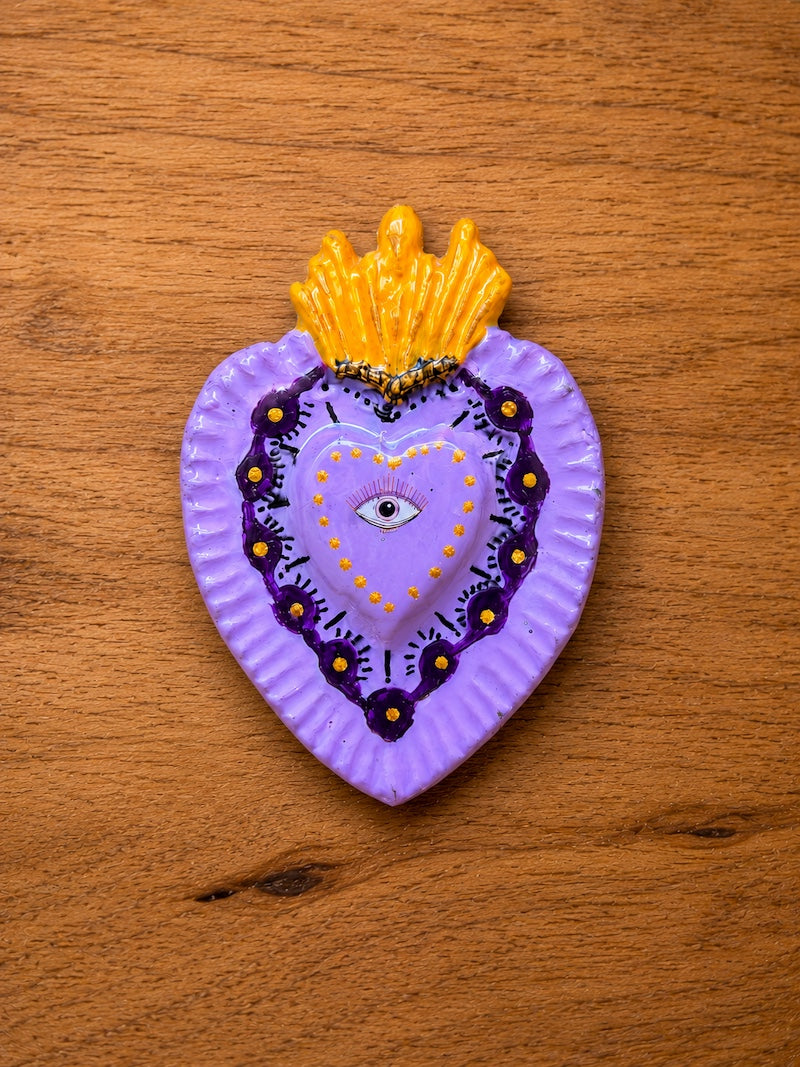 Broche cœur sacré ex-voto fait main | Bohème - chic