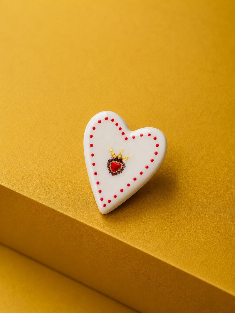 broche coeur tendance originale