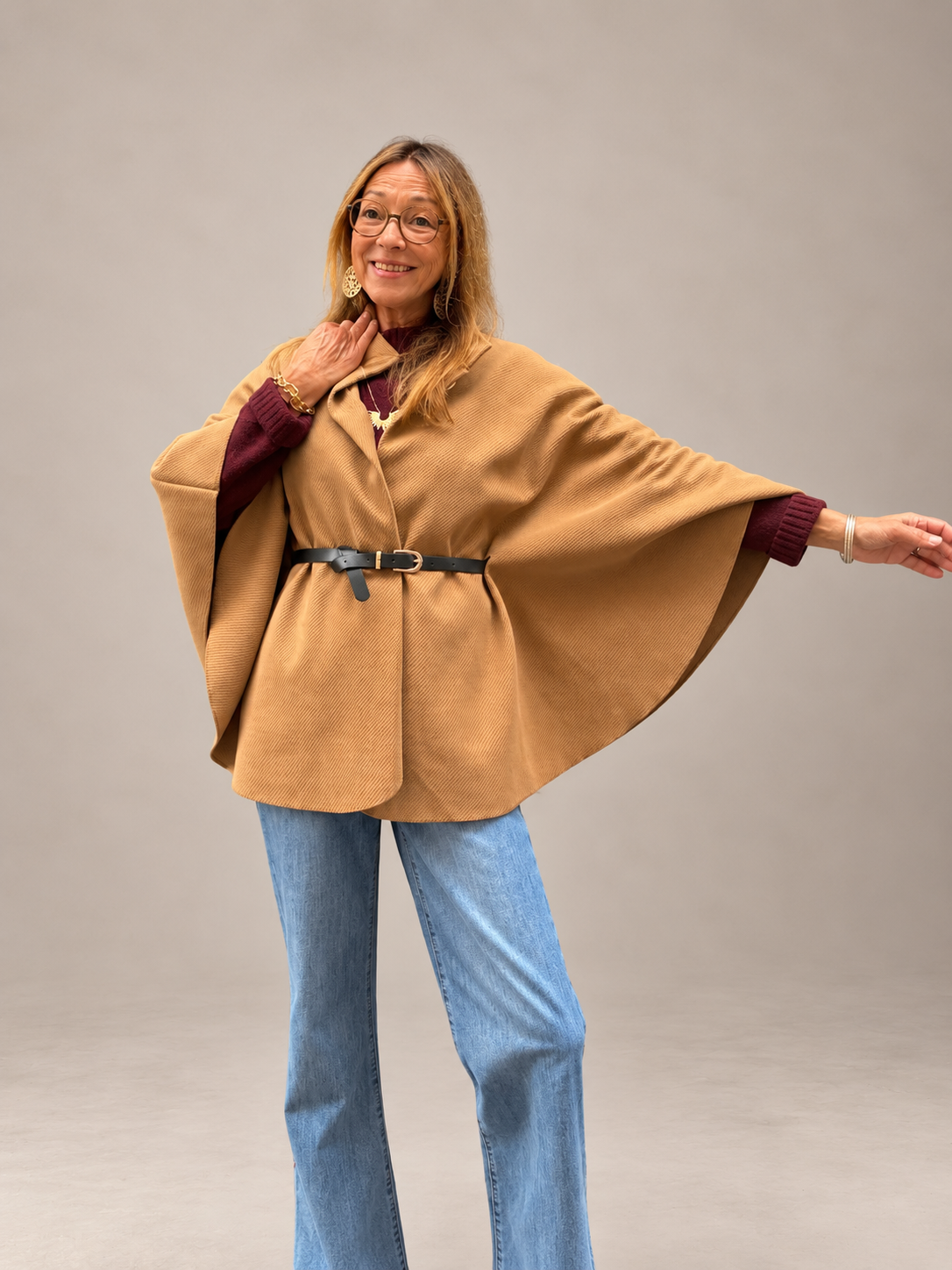 Cape poncho tendance pour femme