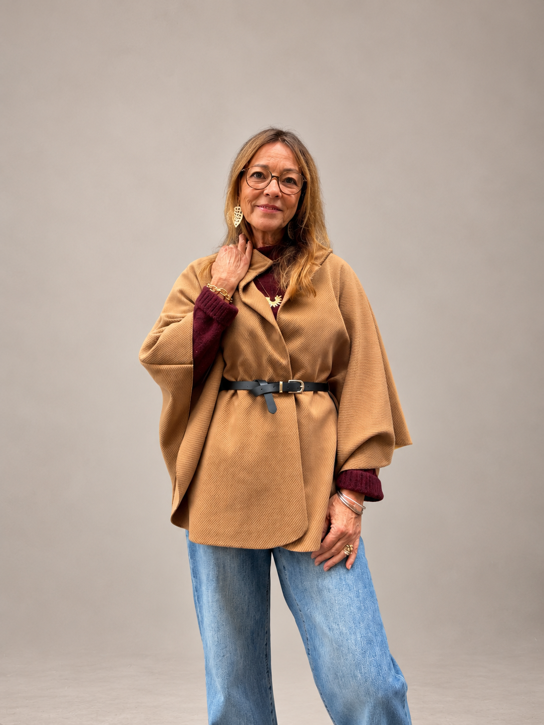 Cape poncho tendance pour femme