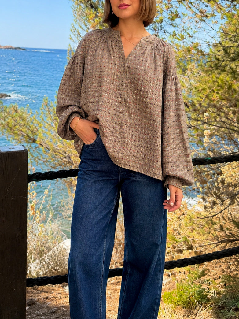 chemise oversize bohème chic pour femme