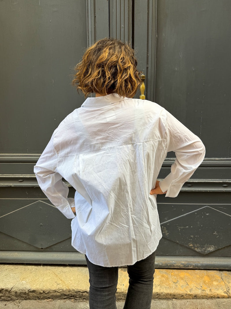 Chemise oversize blanche tendance