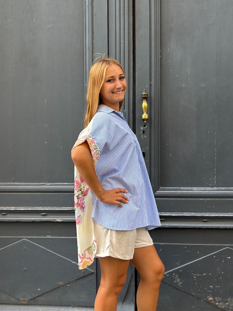Chemise oversize rayée La Dolce Vita - Capri, Italie