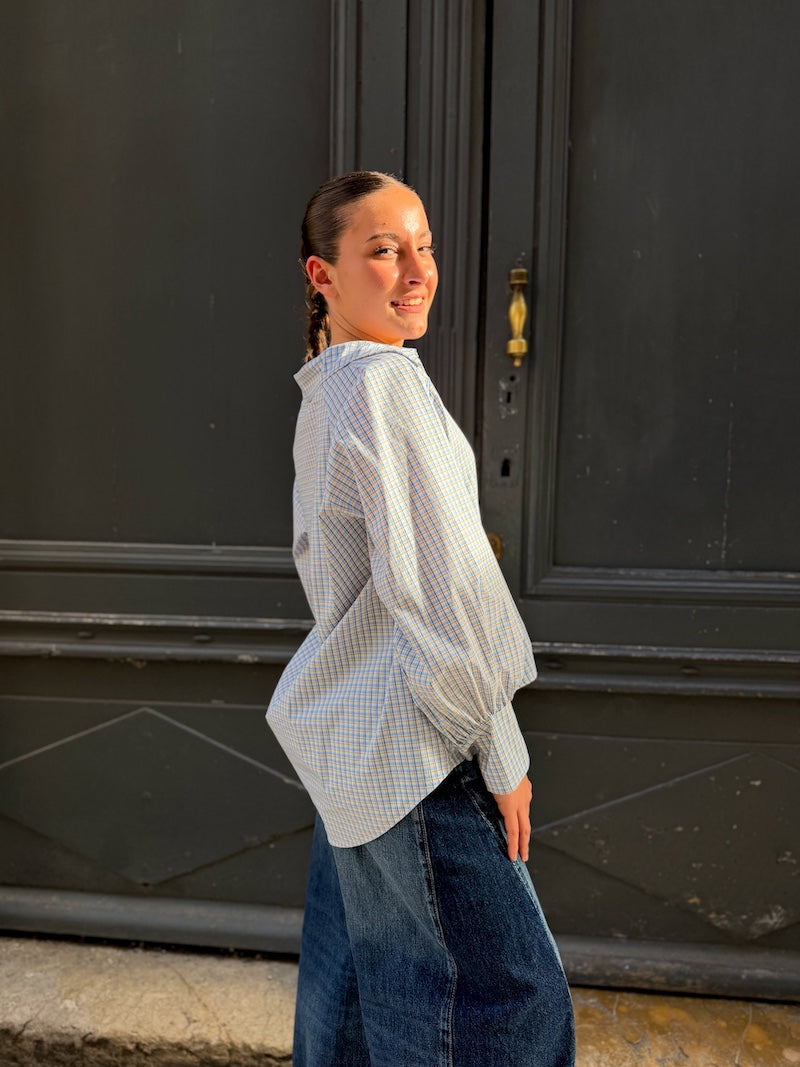 Chemise bohème chic à carreaux