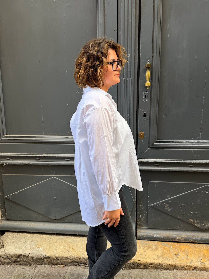 Chemise oversize blanche tendance