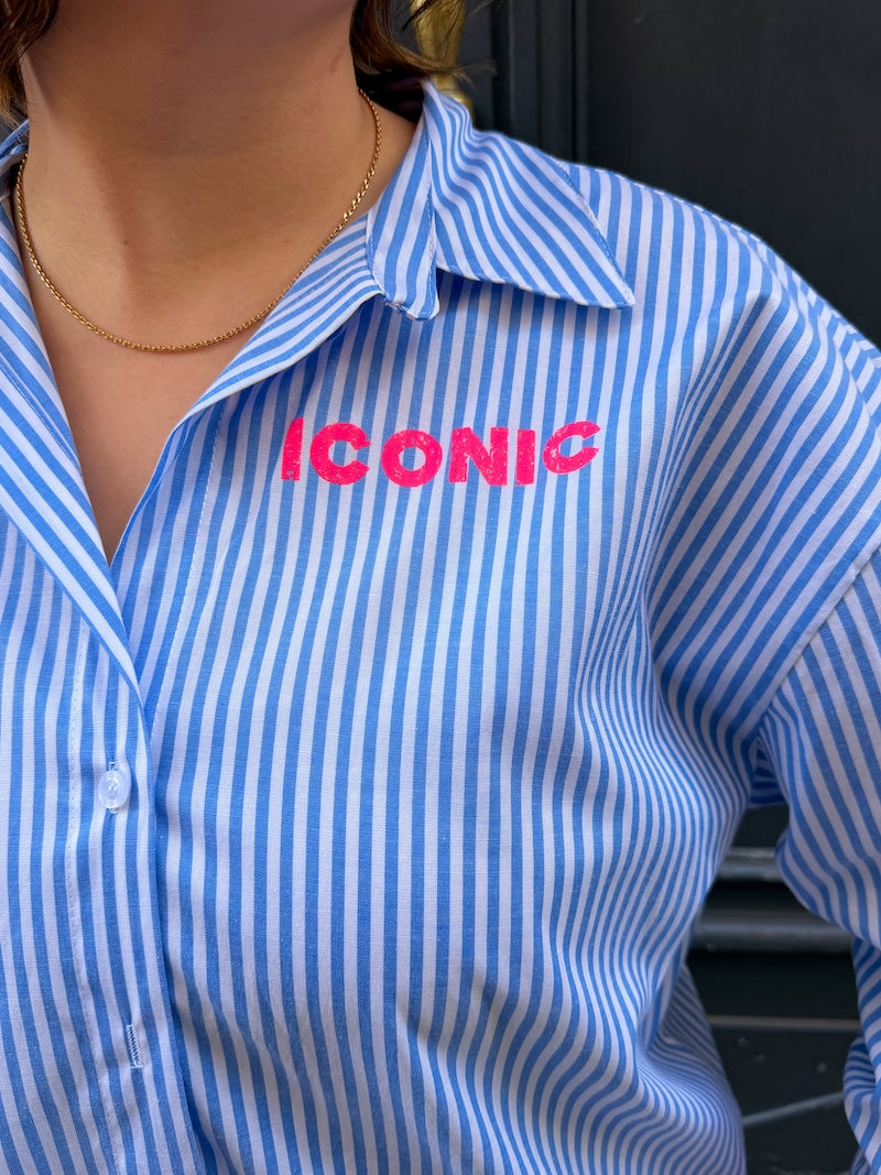 Chemise rayée pour femme oversize