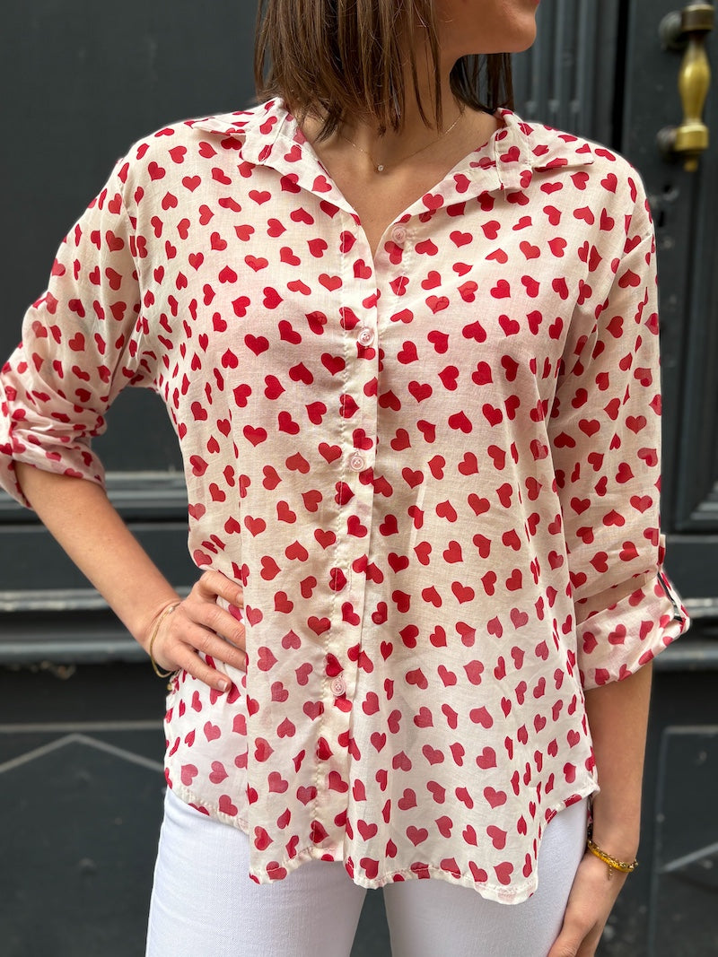Chemisier femme à coeur