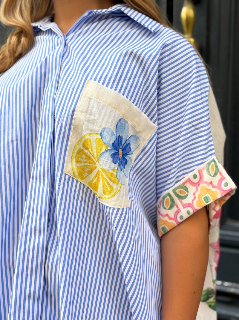 Chemise oversize rayée La Dolce Vita - Capri, Italie