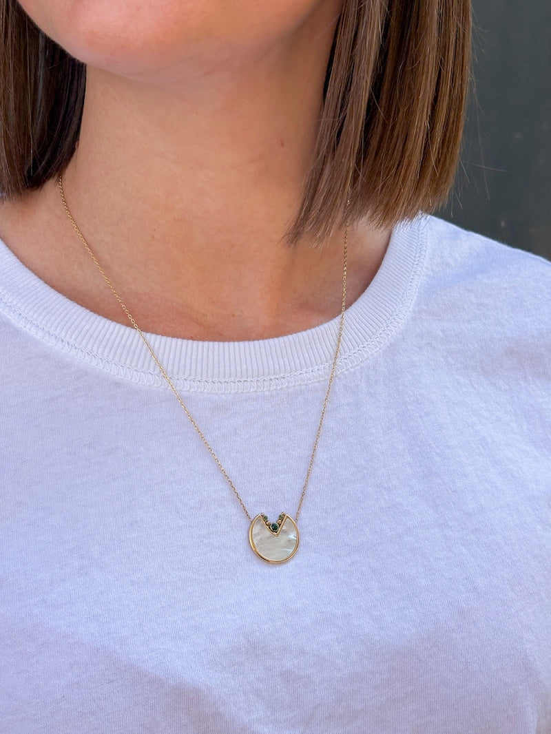 collier bijoux zag acier pour femme