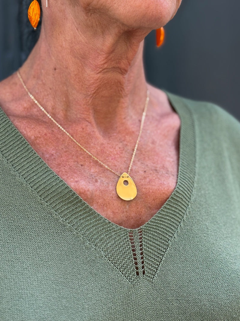 Collier médaille en acier ZAG bijoux