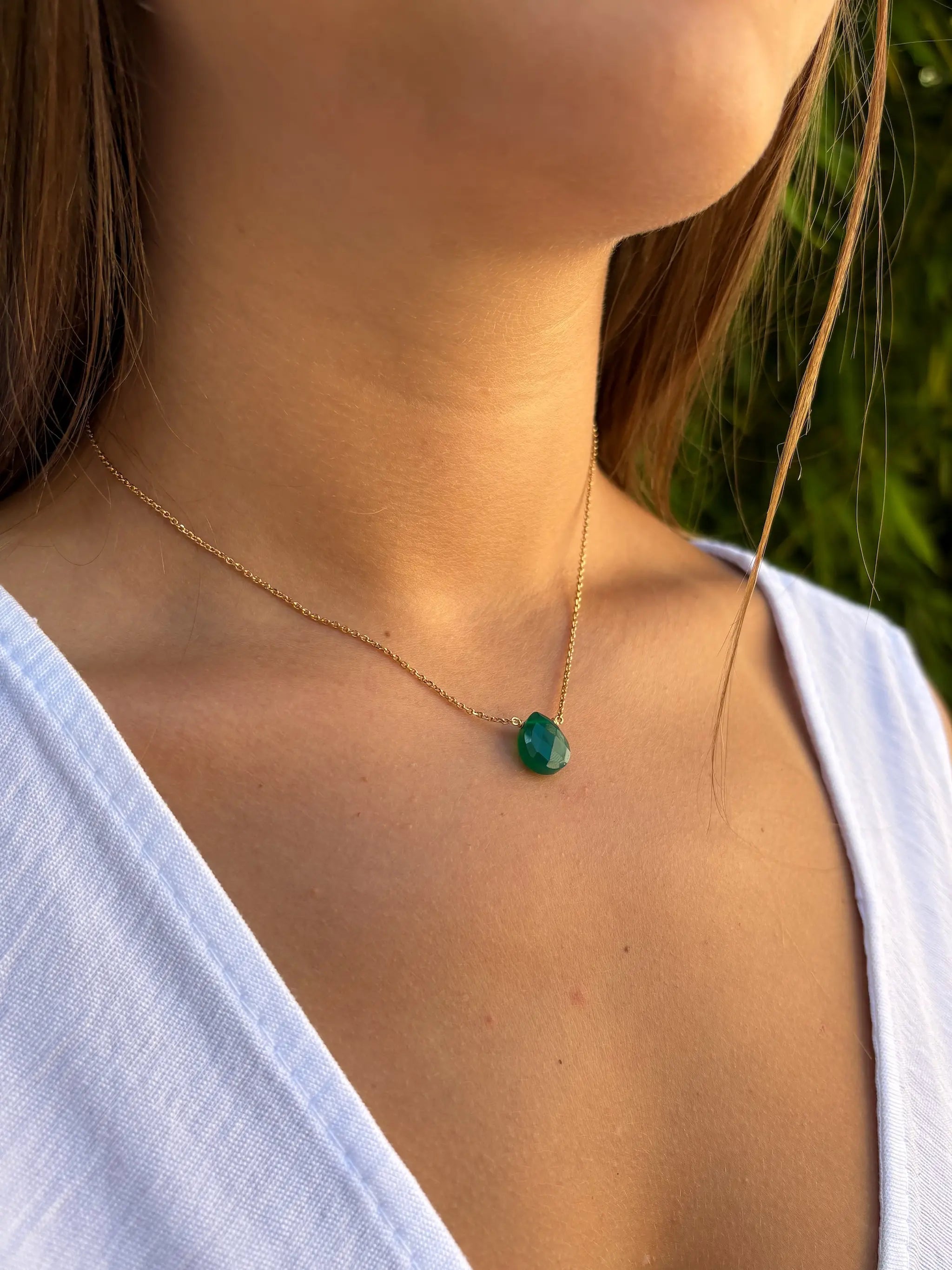 Collier tendance pour femme doré en plaqué or