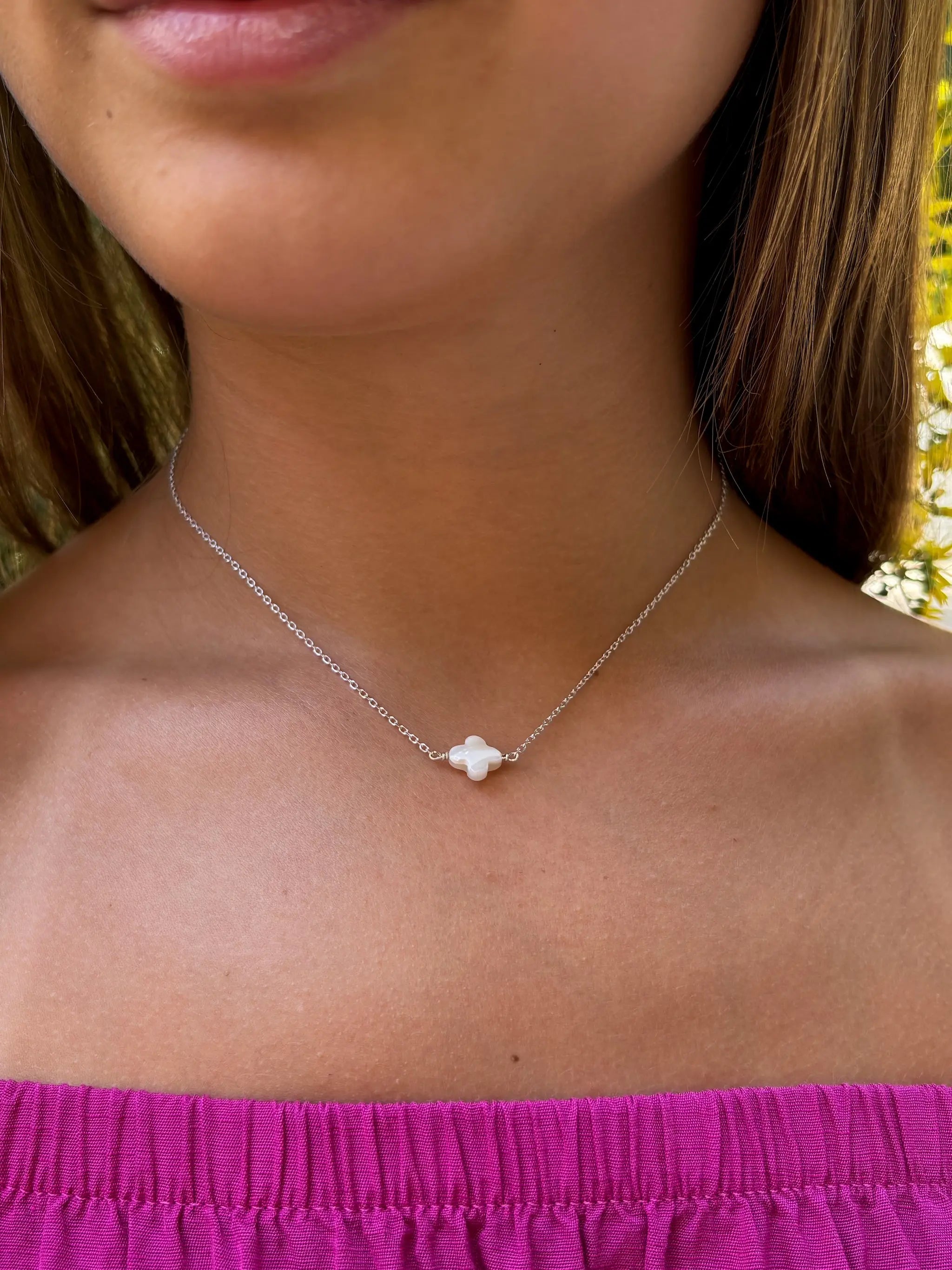 Collier femme trèfle tendance