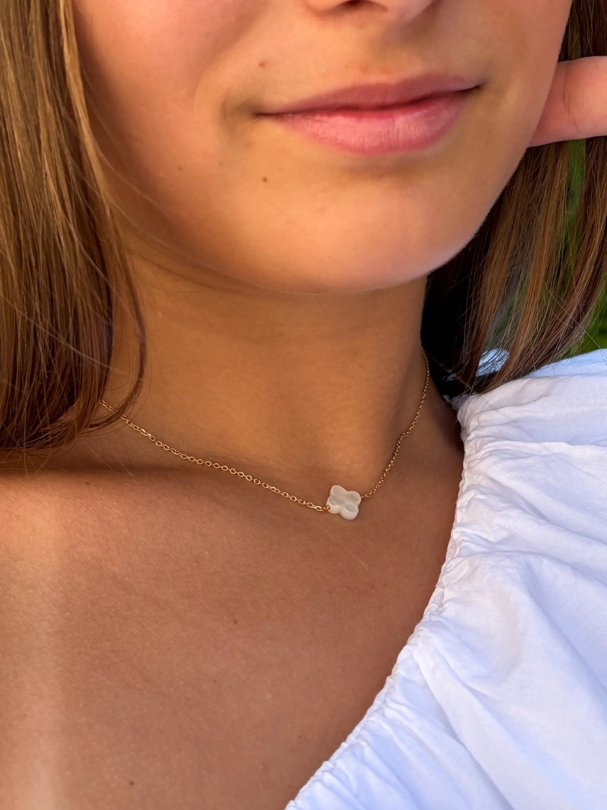 Collier trèfle porte-bonheur pour femme
