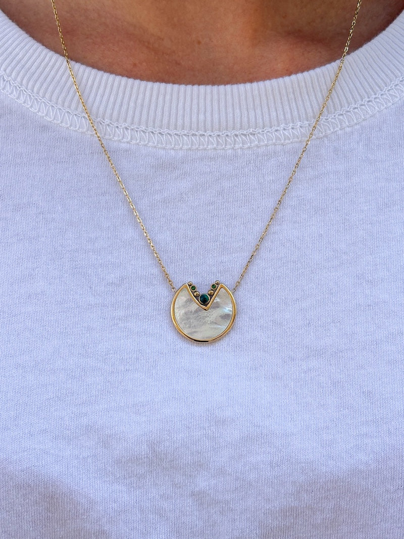 collier zag acier femme