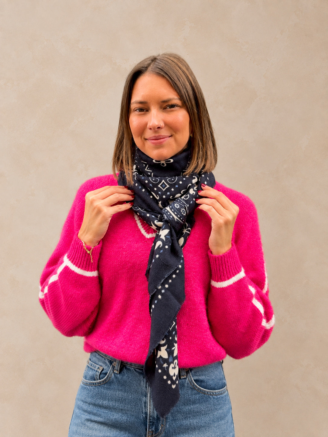 foulard bandana bleu marine tendance