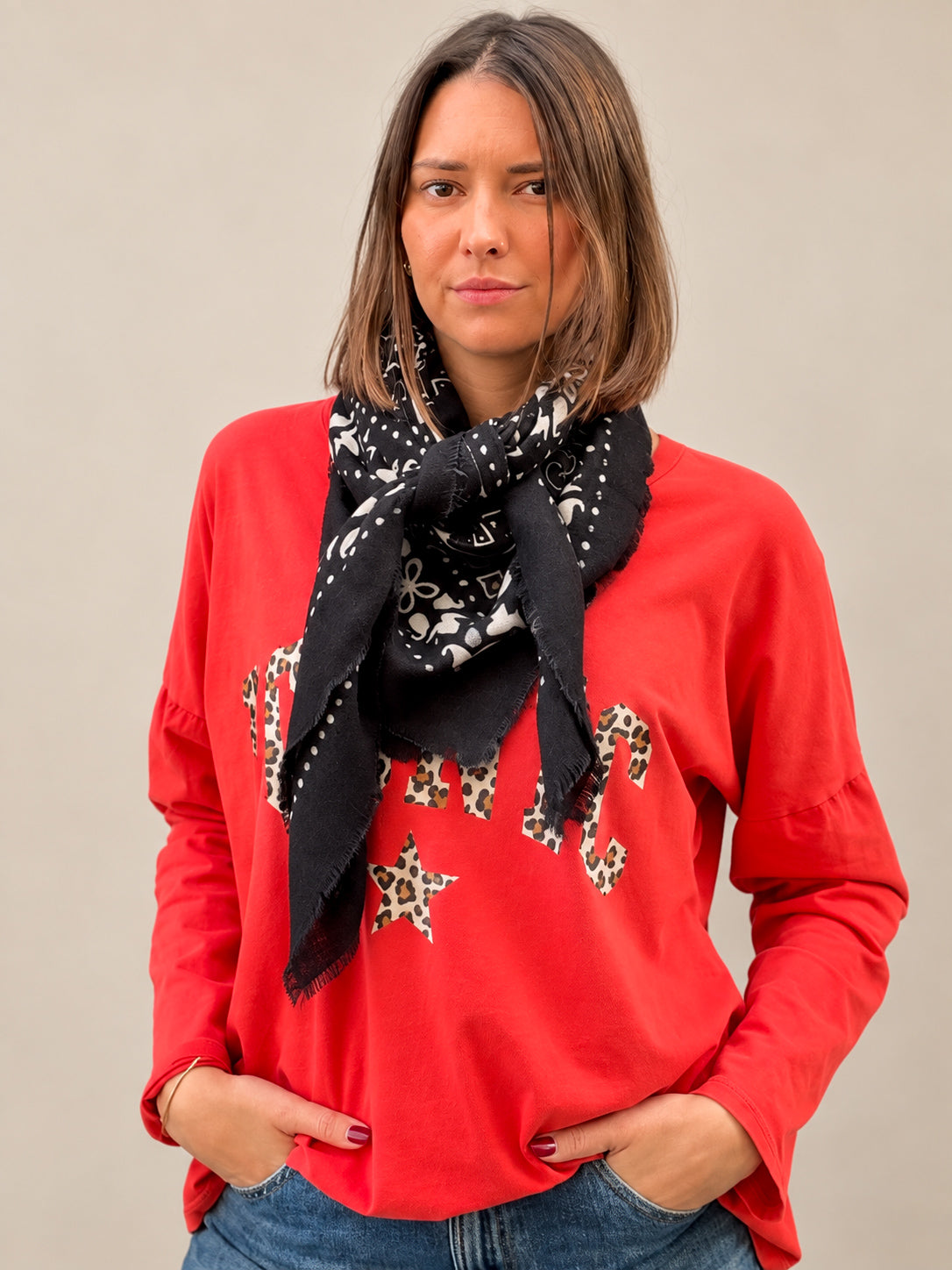 foulard bandana noir tendance