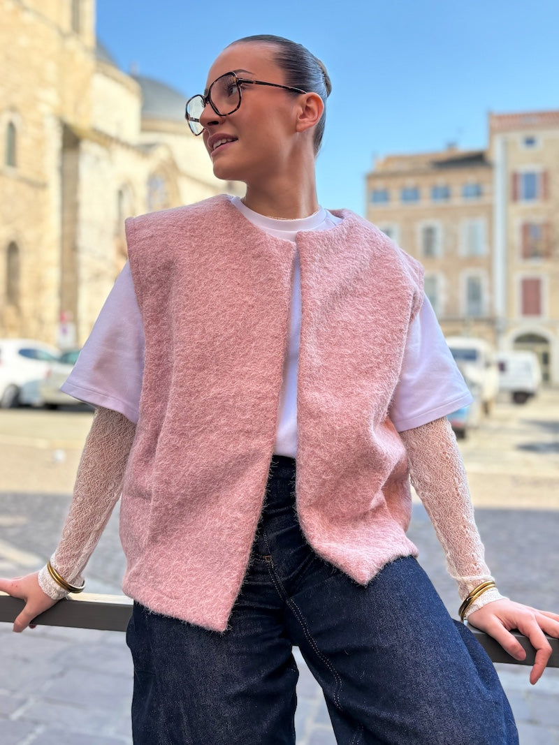 Gilet sans manches duveteux - Tendance et moderne