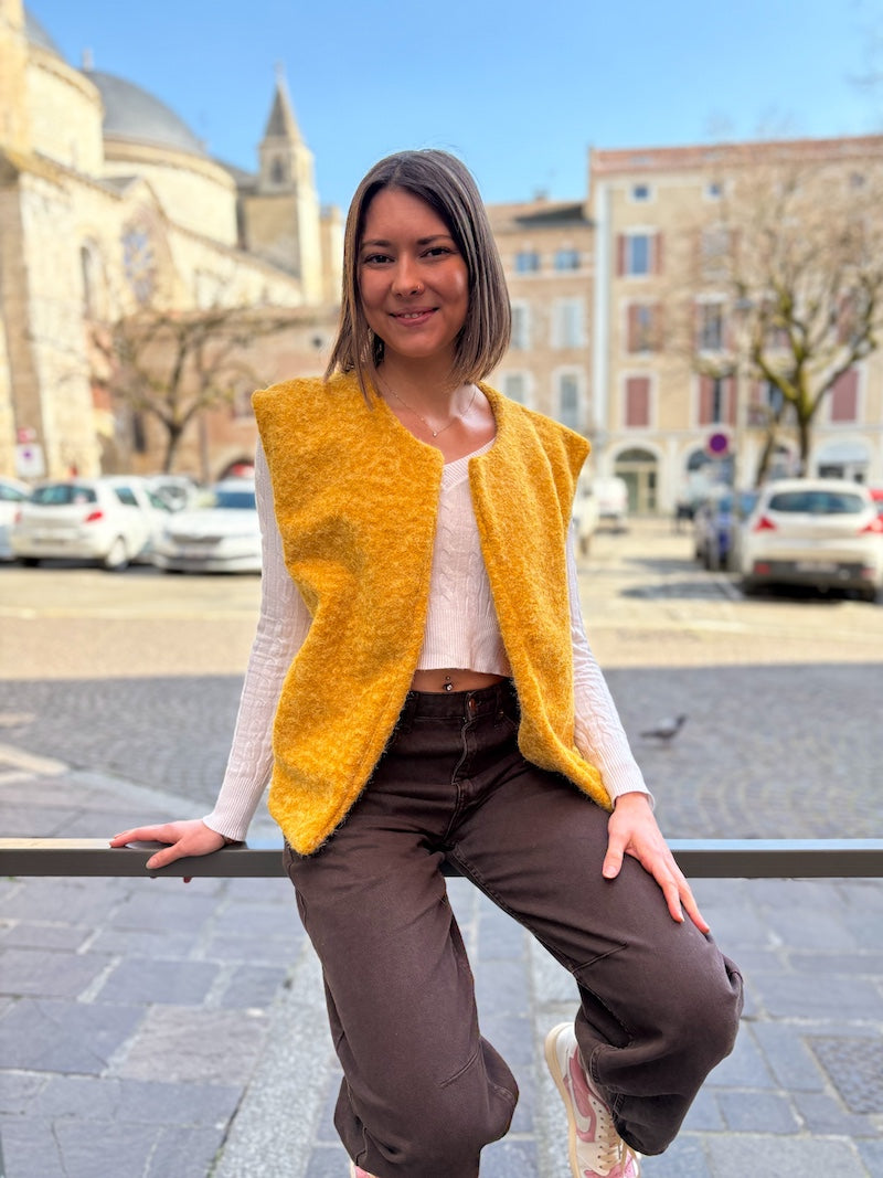 Gilet sans manches duveteux - Tendance et moderne