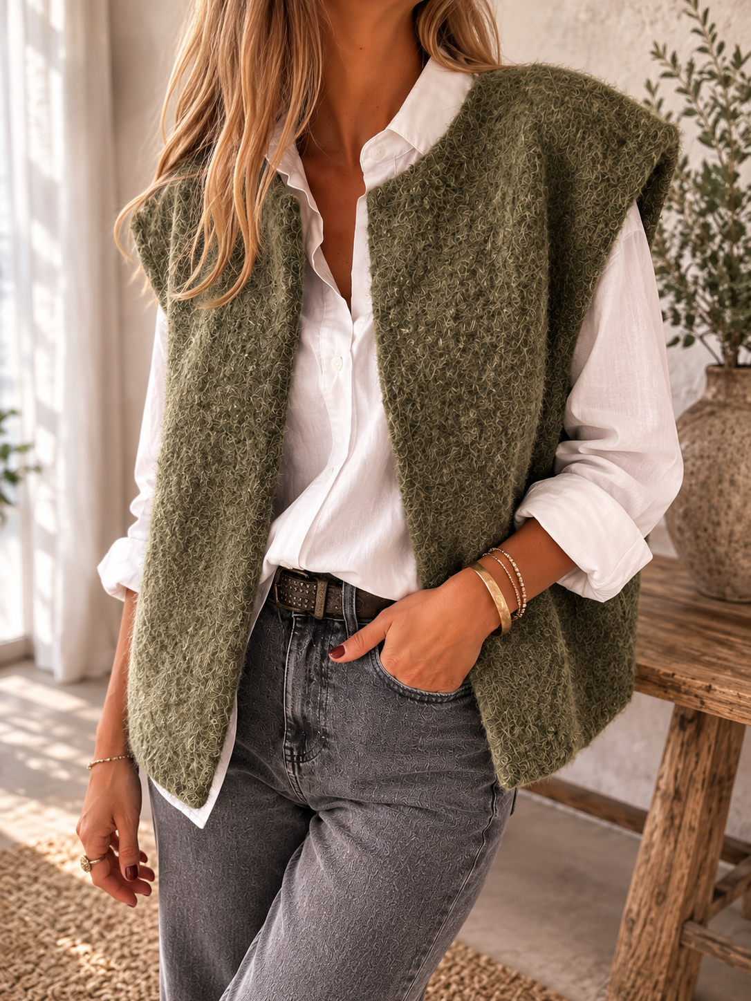 gilet sans manches tendance